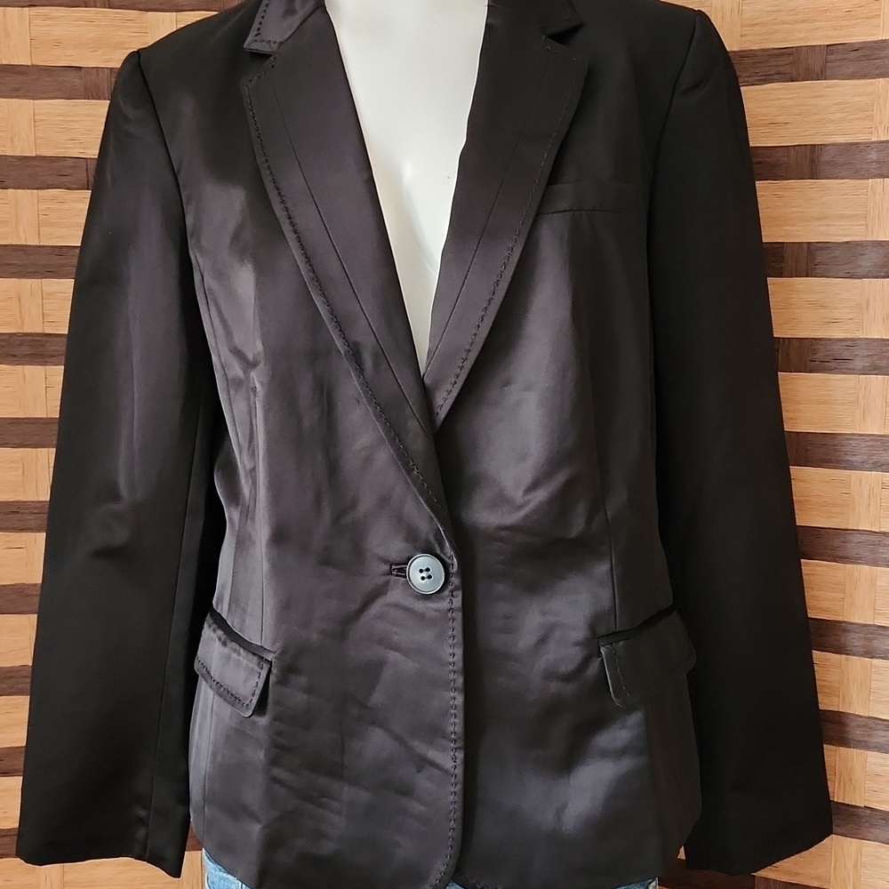 Victor Alfaro Black Satin Blazer